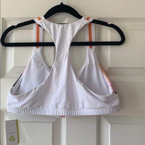 Trina Turk Recreation white color block sports bra - Picture 2 of 8